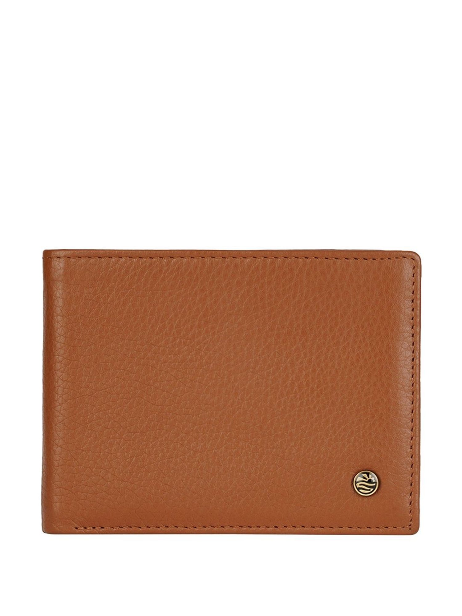 PERQUISITE Brown Casual Leather Bi-Fold Wallet for men