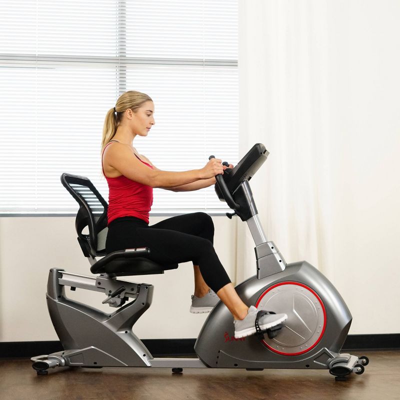 Sunny Health & Fitness Powersync Self-Powered Recumbent Exercise Bike