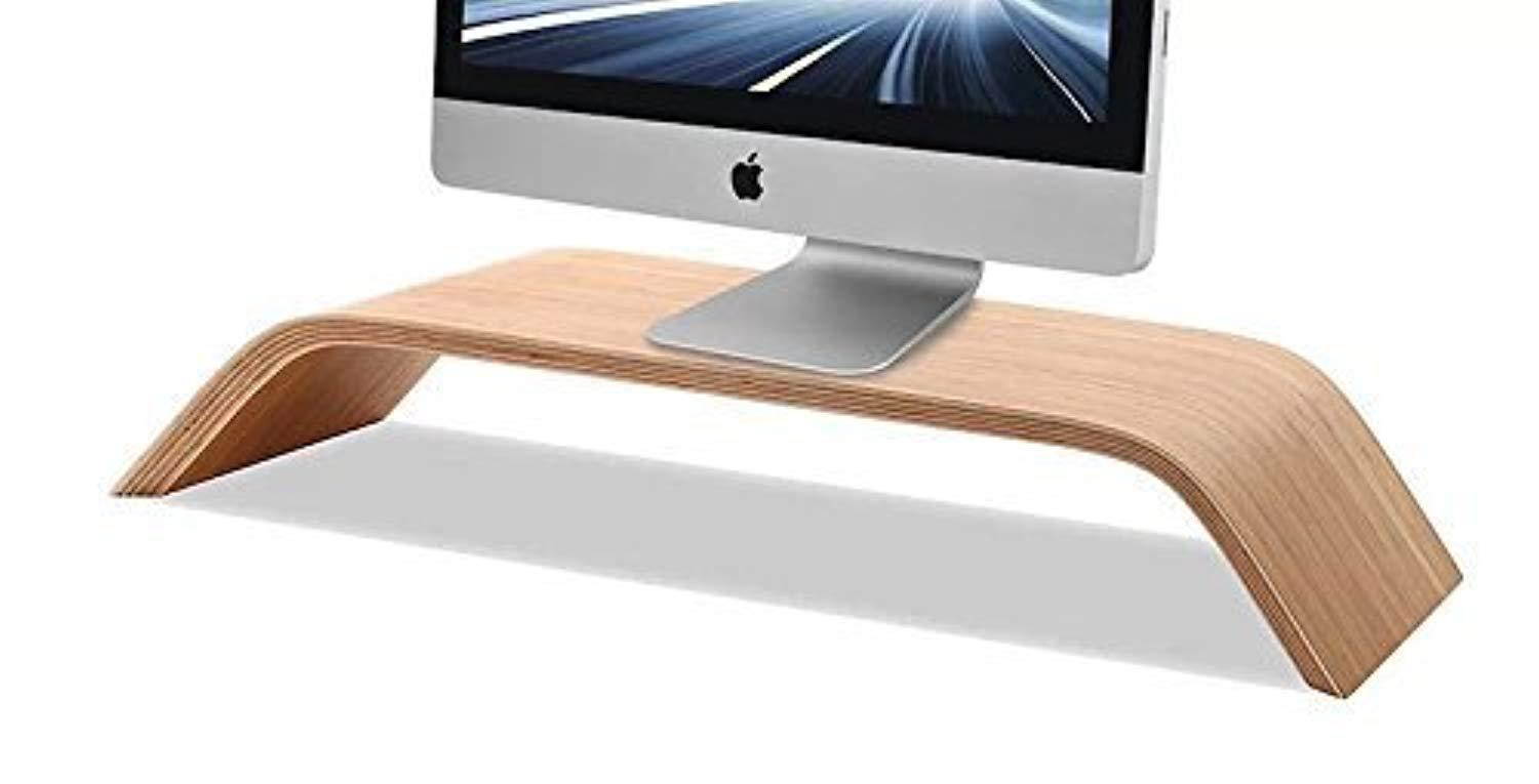Samdi Wooden Monitor Stand, Riser Stand, Shelf Stand for all iMac and other Computers LCD Monitors. See eye-to-eye with your Monitors