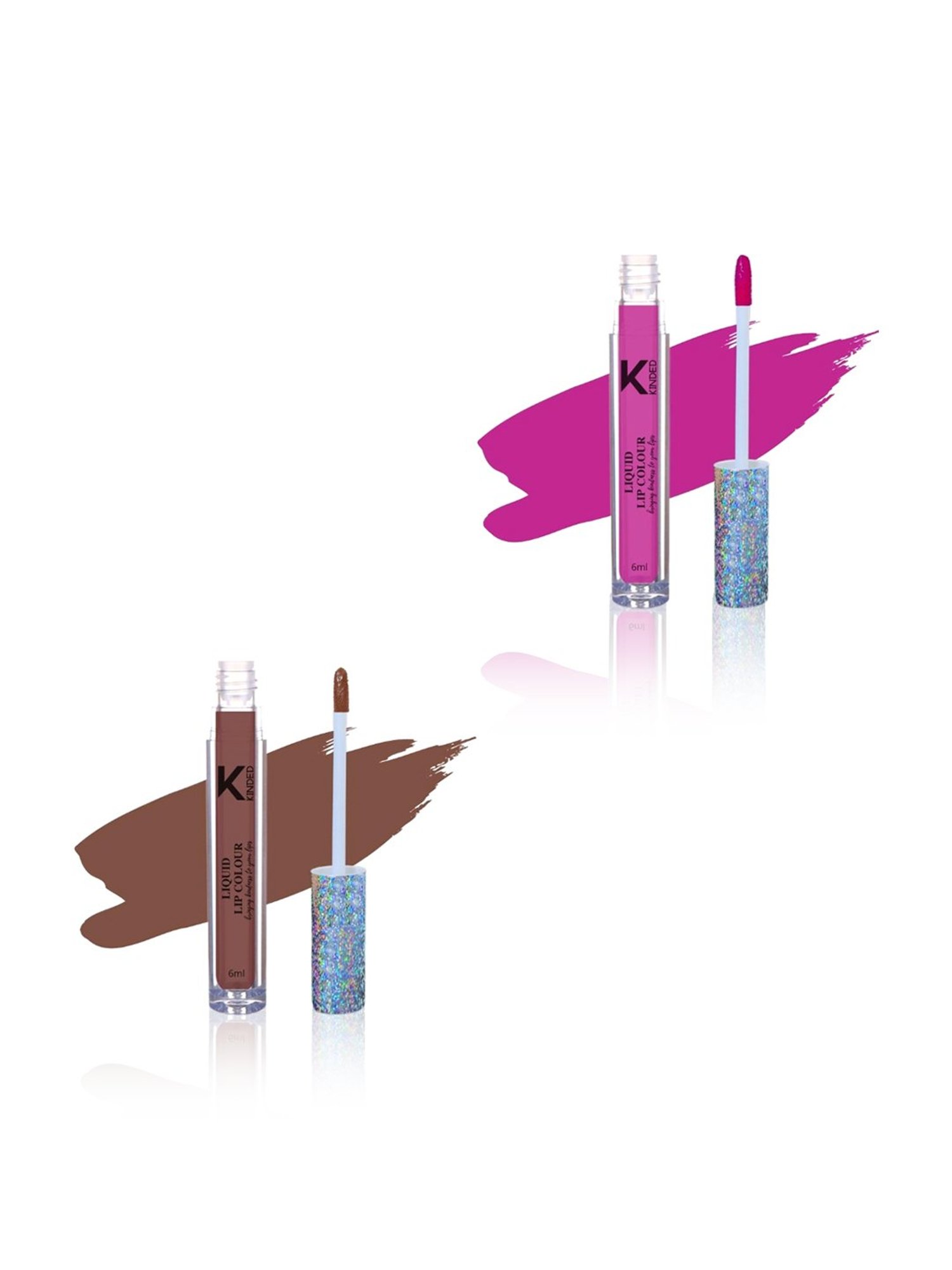 KINDED Liquid Lip Colour 02 More Magenta & 06 Brown Temptation Combo