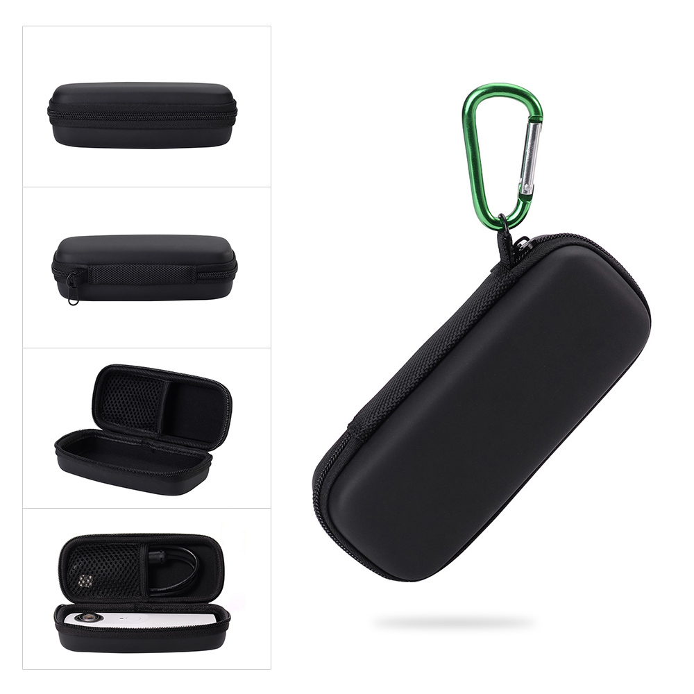Andoer Portable Shockproof Camera Case Bag Storage with Carabiner for Ricoh Theta M15 S SC V 360&deg; Spherical Panorama Digital Cameras