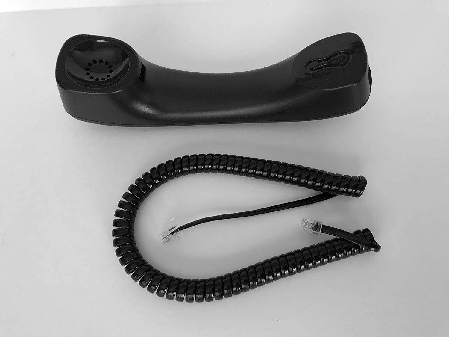 The VoIP Lounge Replacement Black Handset (Includes 9' Cord) for NEC Univerge DT300 DTL Series Phone 2E, 6DE, 12D, 24D, 32D, 8LD