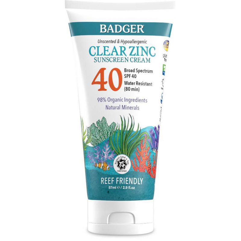 Badger Sport Mineral Sunscreen Cream - SPF 40 - 2.9 fl oz