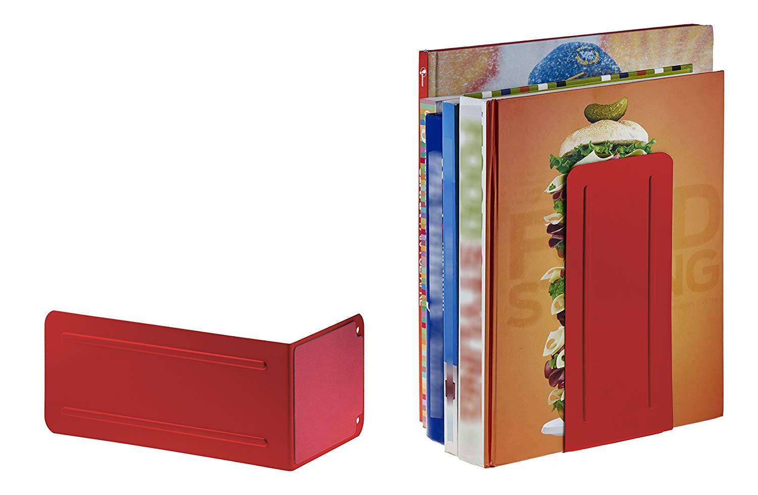 Acrimet Jumbo Premium Bookends 9" (Red Color) (1 Pair)