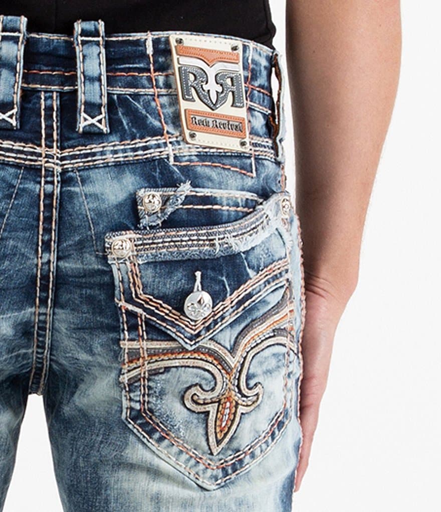 Rock Revival Alternate Straight-Fit Distressed Verdugo 32 Jeans