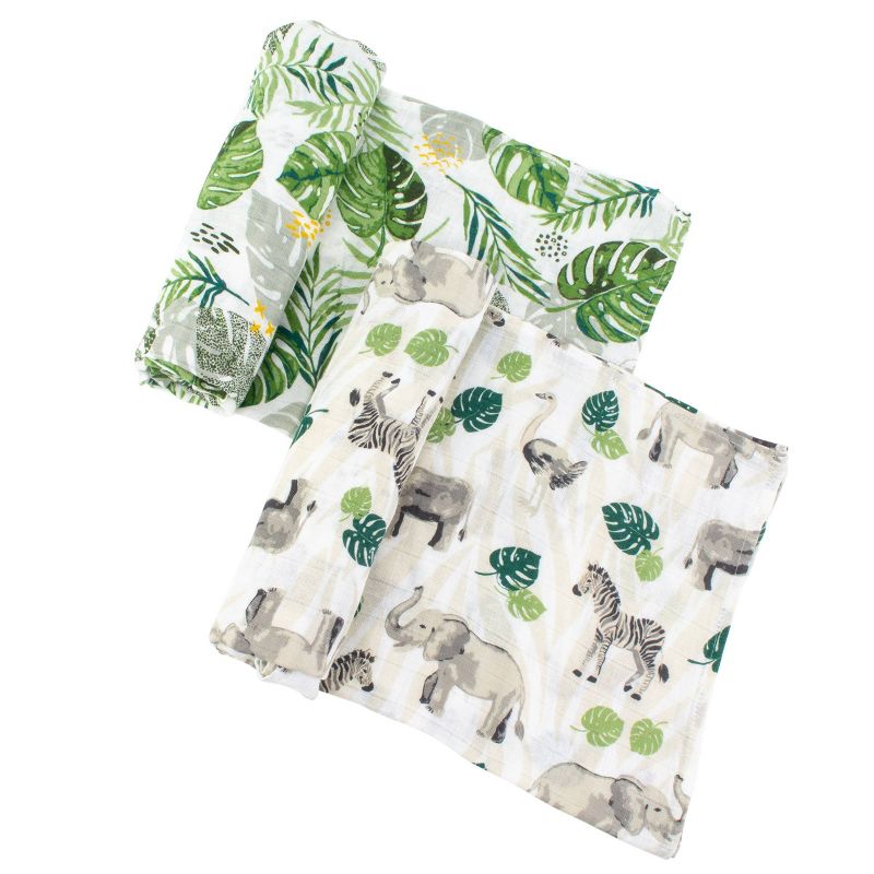 Bebe au Lait Muslin Swaddle Blanket Set Rainforest - Jungle