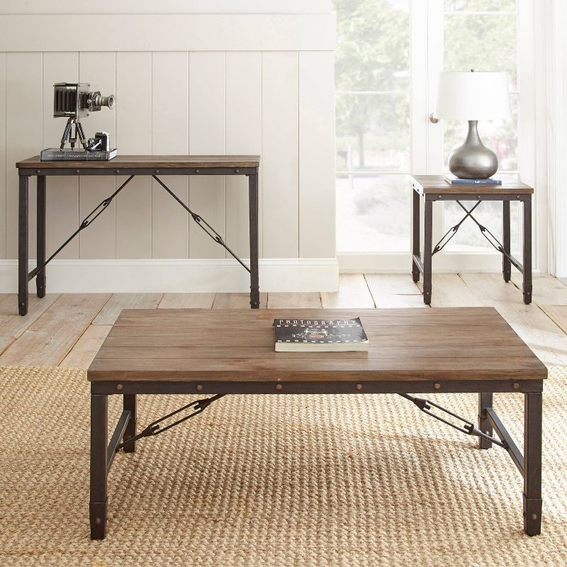 Jersey End Table Antique Oak - Steve Silver