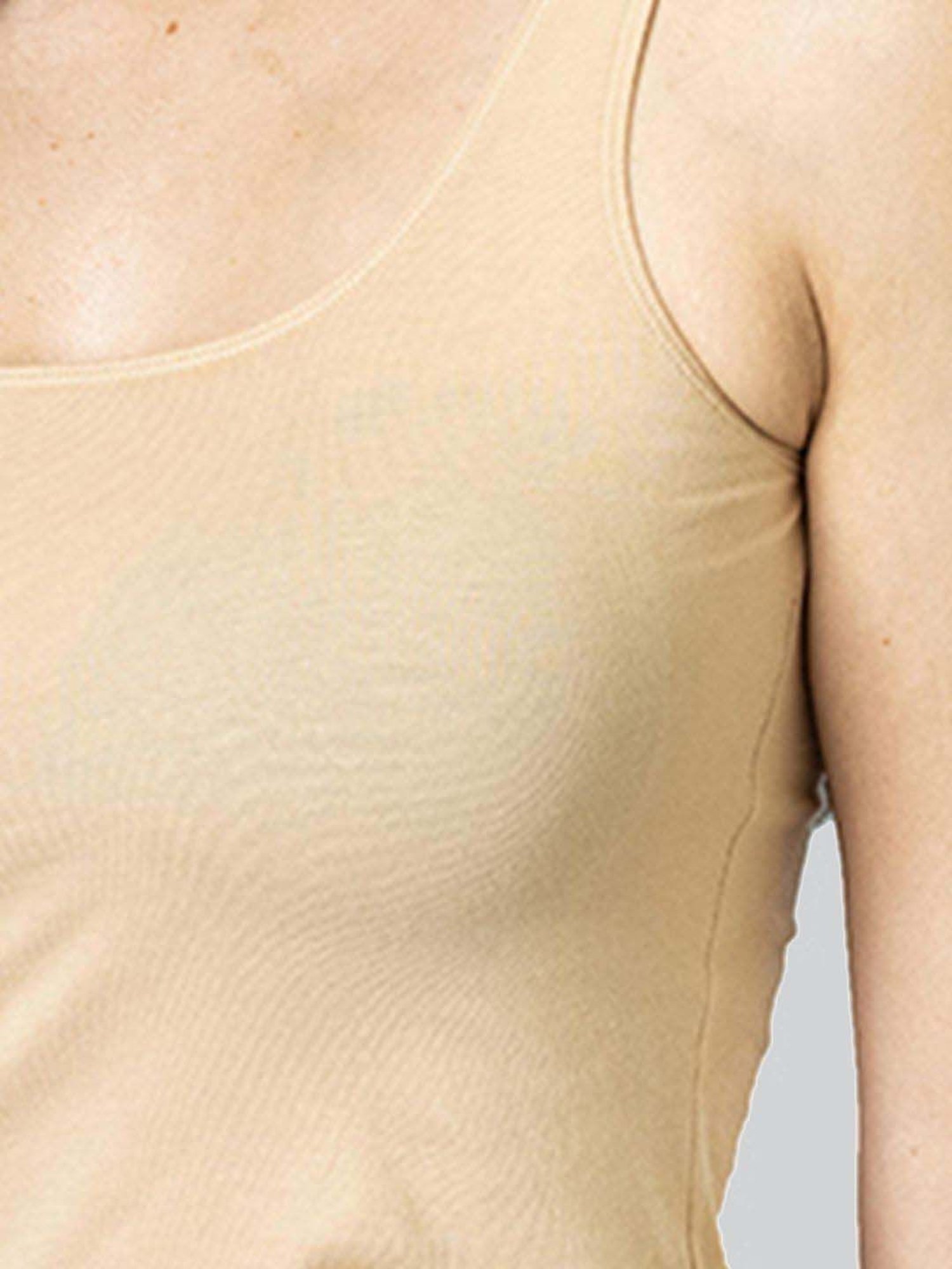 Lyra Tan Cotton Plain Slip