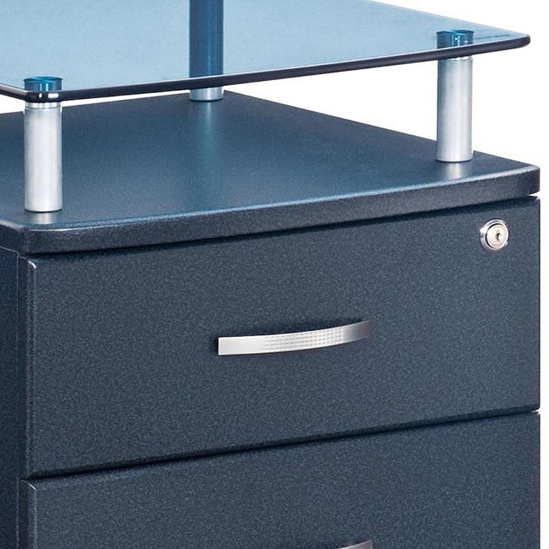 Rolling and Locking File Cabinet Gray - Techni Mobili
