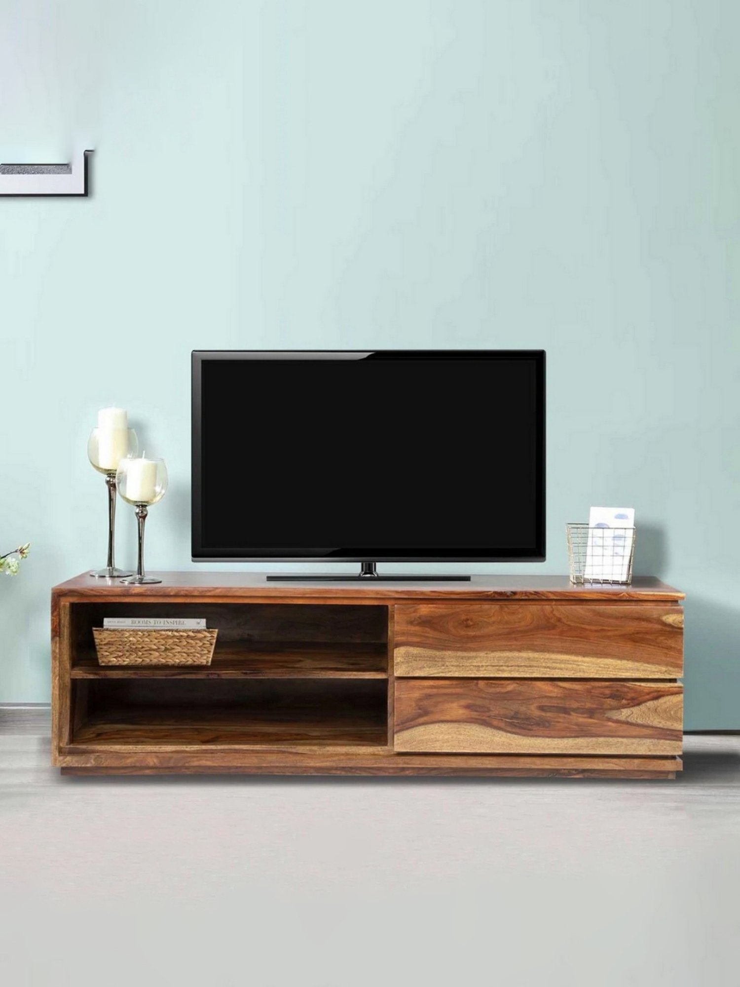 Ikiriya Allen Brown Wood TV Entertainment Unit