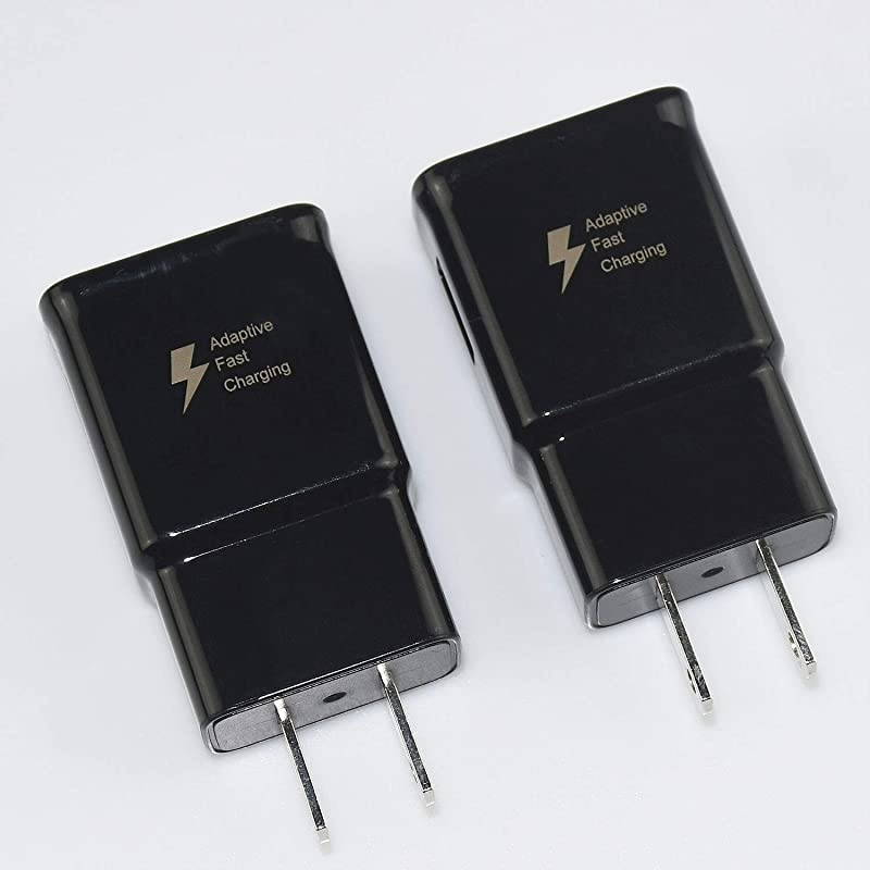 Fast Charging Wall Charger Adapter Compatible Samsung Galaxy S6 S7 S8 S9 S10 / Edge/Plus/Active, Note 5,Note 8, Note 9,LG G5 G6 G7 V20 V30 ThinQ Plus EP-TA20JBE Quick Charge (2 Pack)