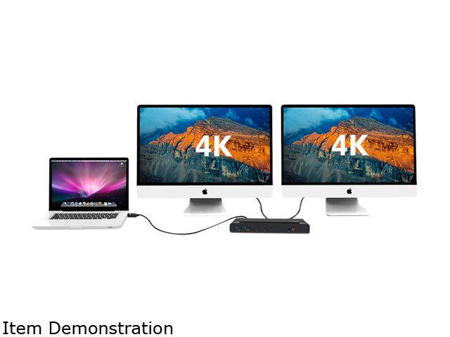 Wavlink USB C Dual 4K HDMI&DP Universal Docking, with 60W Power Delivery, Dual 4K@60Hz, Single 5K@60Hz Displaylink Dock 2 x HDMI, 2 x DisplayPort, Gigabit Ethernet, 2 x USB-C Ports, 4 x USB 3.0, Audio