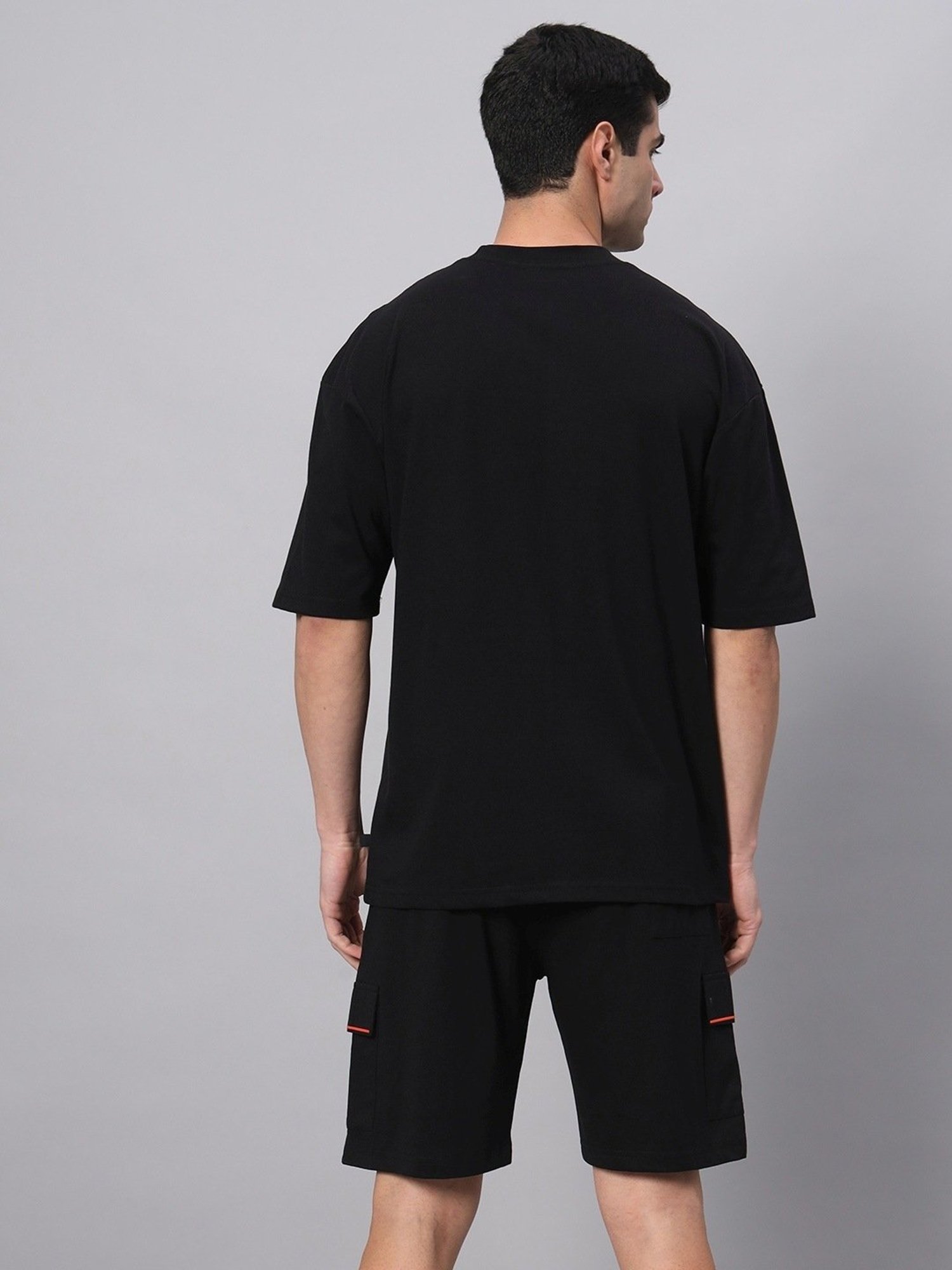 Griffel Black Cotton Loose Fit Printed Co-Ord Set