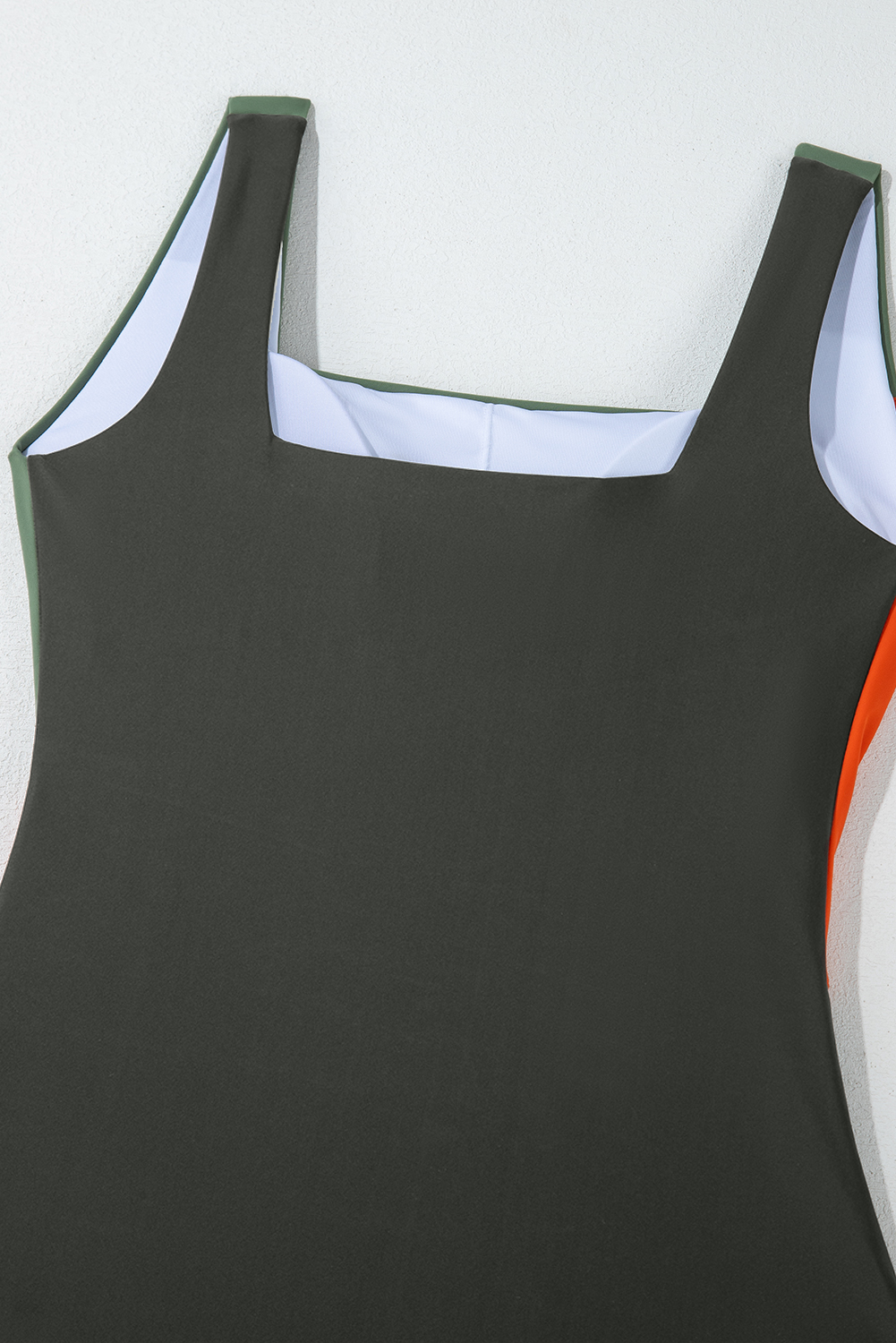 Black Plant Print Zip Front Half Sleeve One Piece Swimsuit