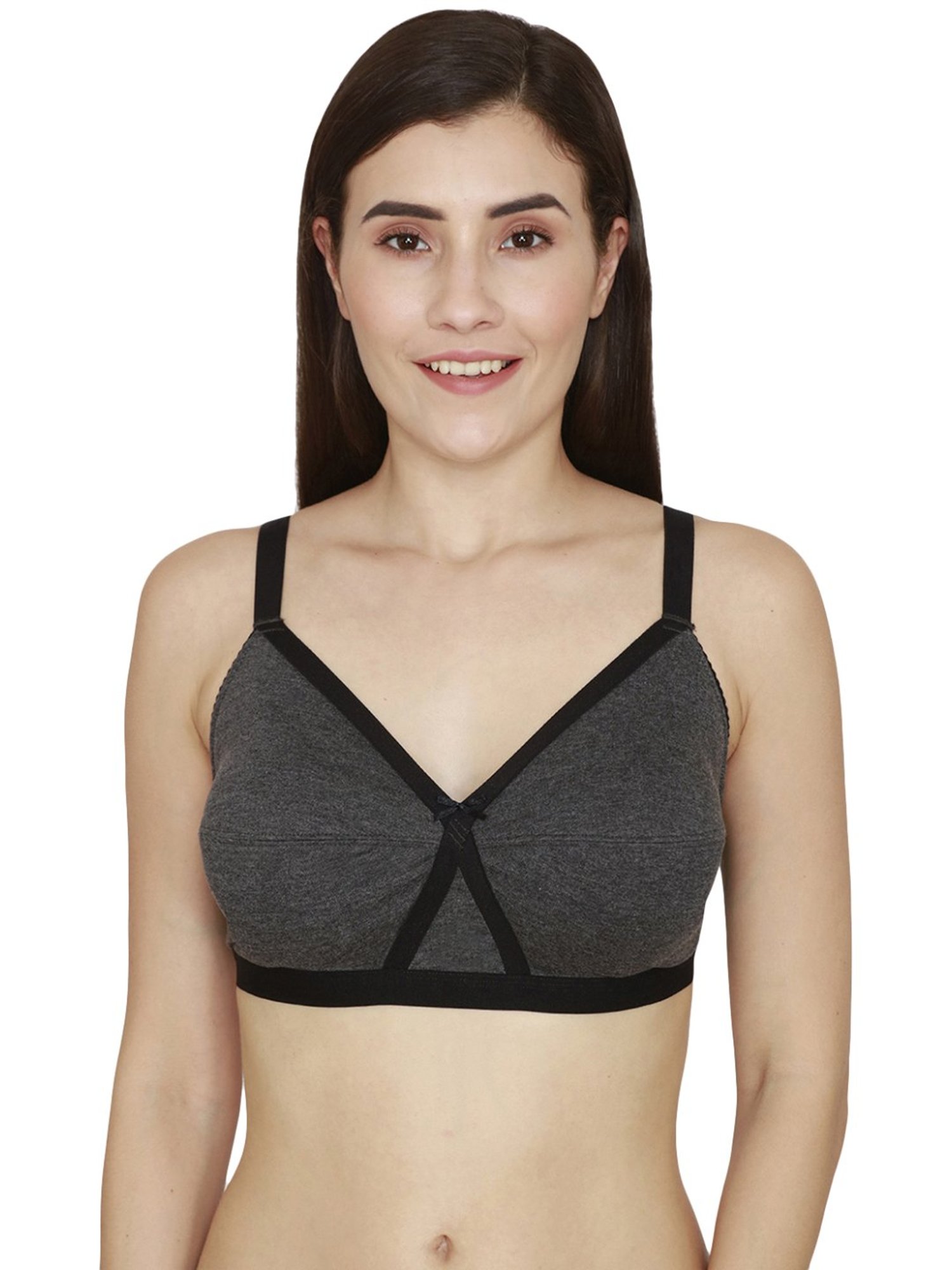 Rosaline by Zivame Grey Half Coverage Bra