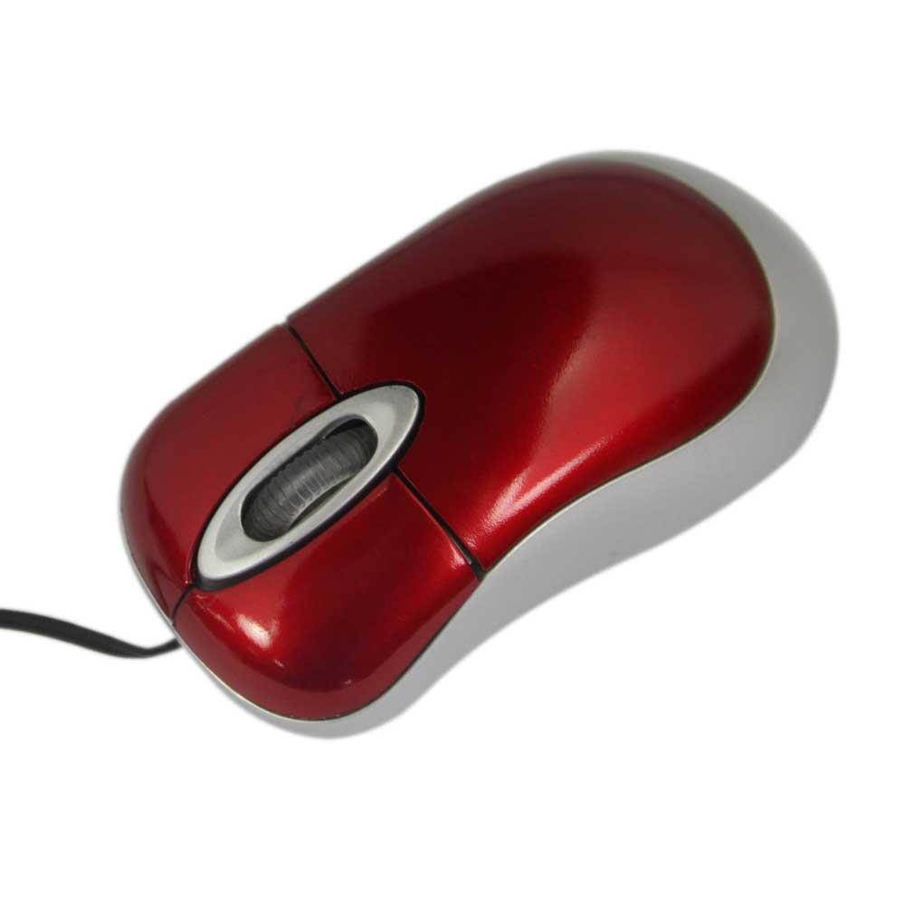 6082 USB Mini Retractable Optical Scroll Wheel Mouse Red