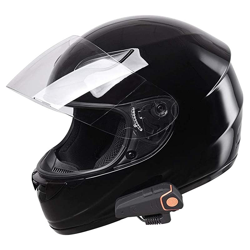 RunB Bluetooth Motorcycle Modular Helmet Full Face with Wireless Headset Hands Free Intercom MP3 FM DOT