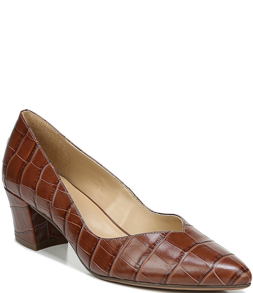 Naturalizer Mali Croc Embossed Leather Pumps