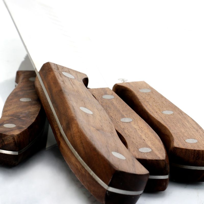 Oster Whitmore 14 Piece Stainless Steel Blade Cutlery Set with Walnut Handle