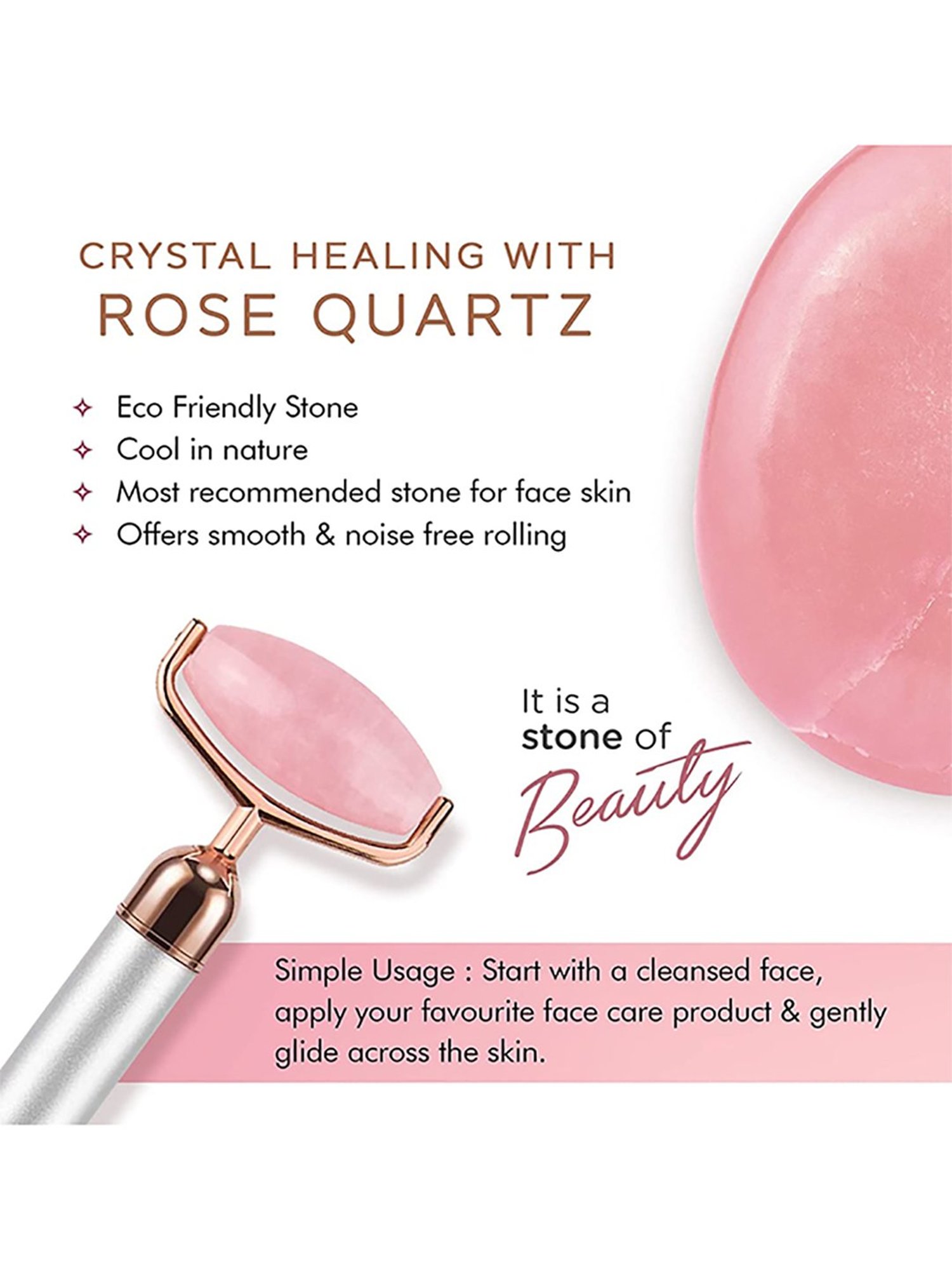 HealthSense Enhance FR407 Electric Facial Roller Massager (Pink and Silver)