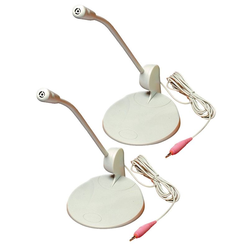 2pk Computer Microphones with 3.5mm Plug - Califone