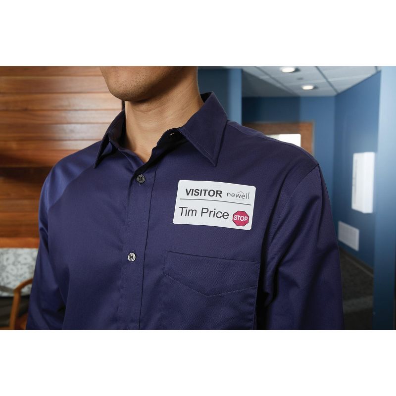 DYMO Visitor Management Time-Expiring Name Badges Adhesive 2-1/4 x 4 250/Box 30911