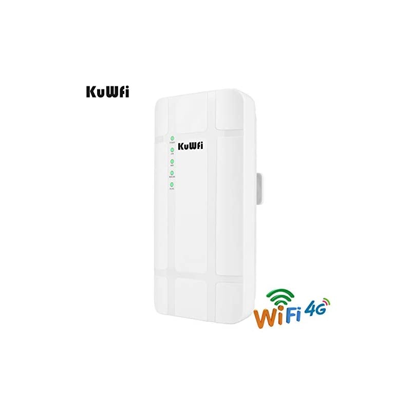 300Mbps Outdoor 4G LTE CPE WiFi Router with Sim Card Slot CAT4 SIM Routers with POE Adapter Work with IPcamera or Outside WiFi Coverage (US Version B2/B4/B5/B12/B13/B14/B66/B71)