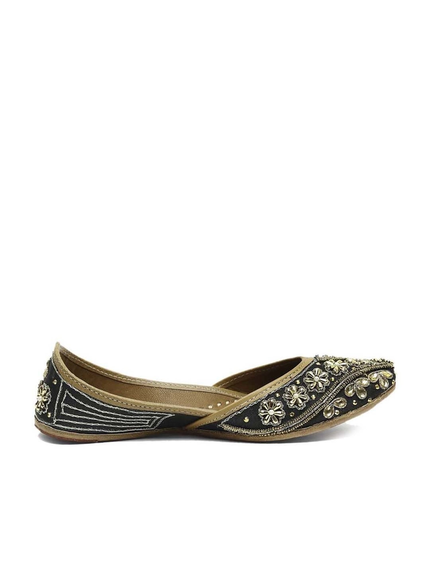 Glam Story Women's Black Ethnic Juttis