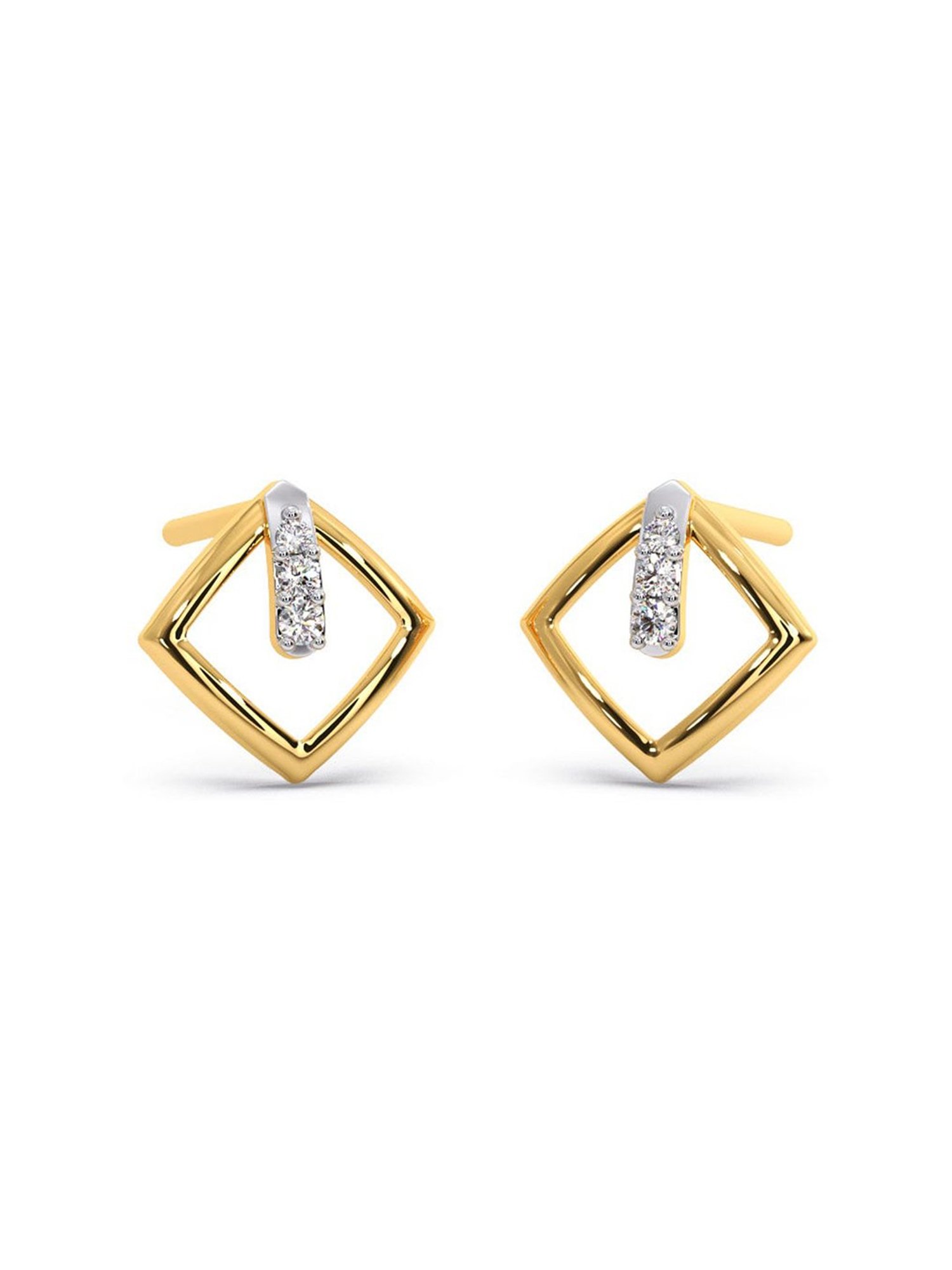 P.C. Chandra Jewellers 18 kt Gold & Diamond Earrings