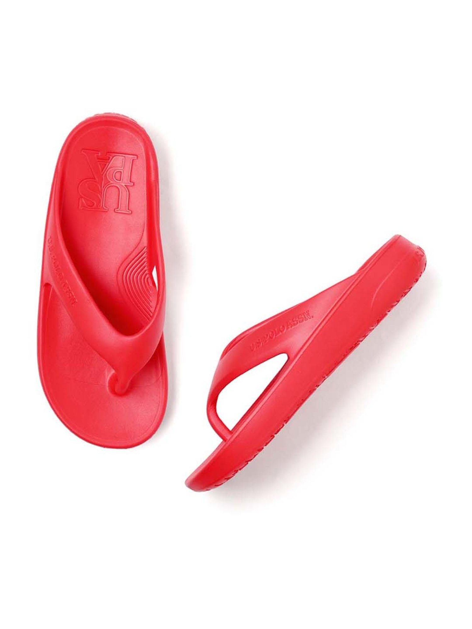 U.S. Polo Assn. Men's Red Flip Flops