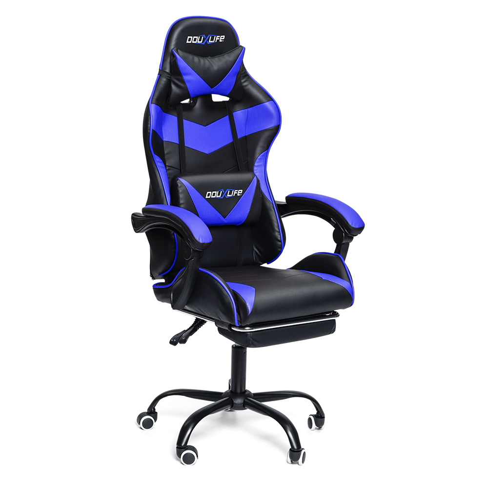 Gaming Chair, Racing Style Computer Desk Chair Padded Armrests Ergonomic Lumbar Support Adjustable Height