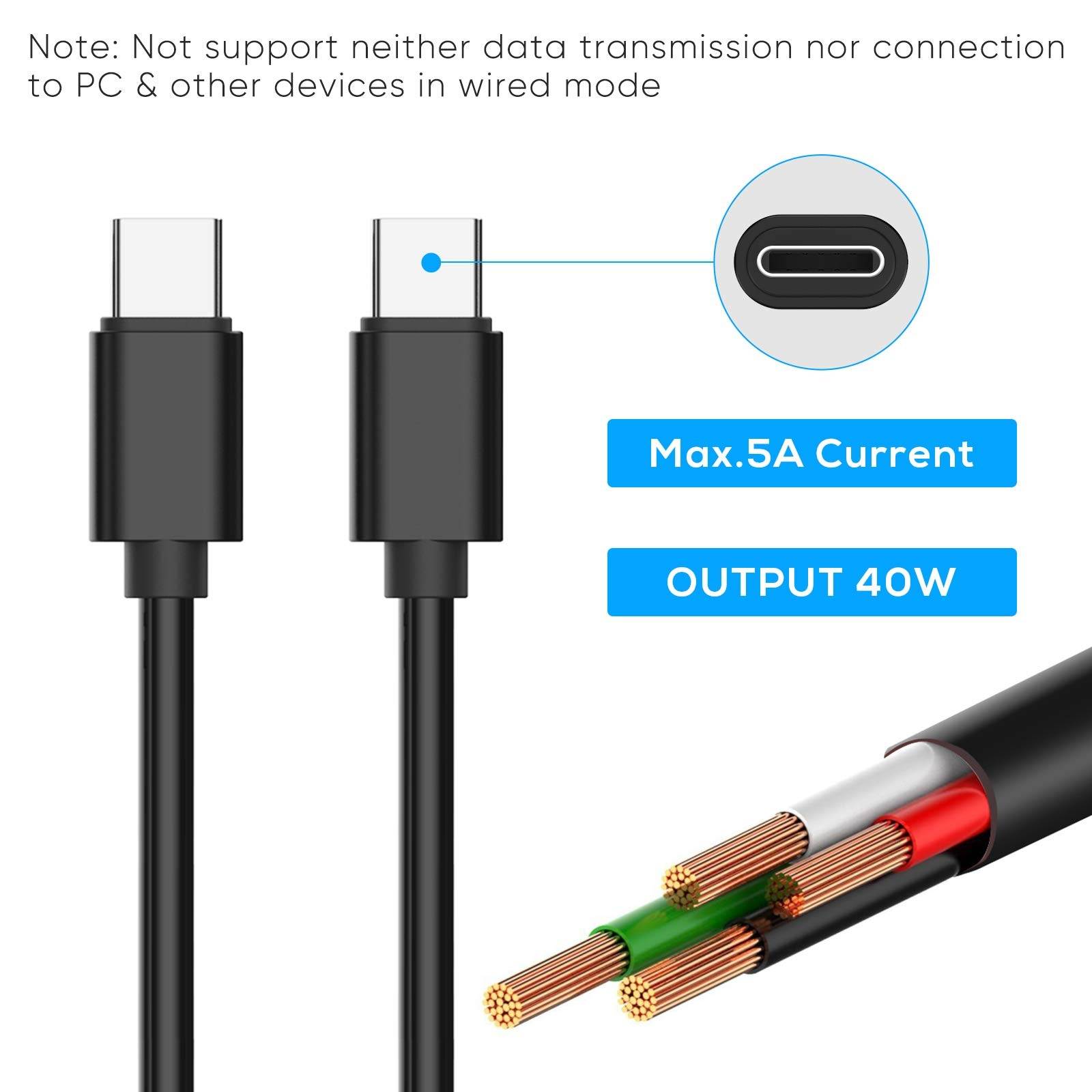 9.8 FT Charging Cable for Sony PS5 DualSense Wireless Controllers/ X Box Series X/ Pro Controller/ Nintendo Swicth/ Switch Lite / Sony PlayStation 5 Controller, 2 in 1 Charger Cord with 2 Type-C Ports