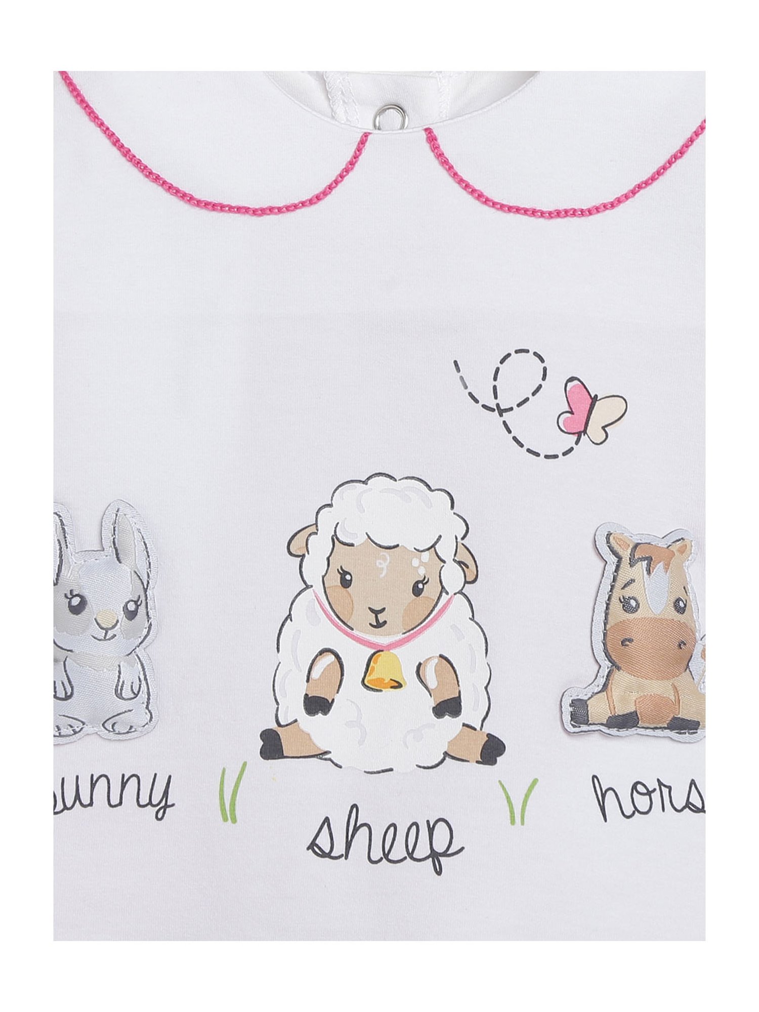 Chicco Kids White & Pink Printed Top with Shorts