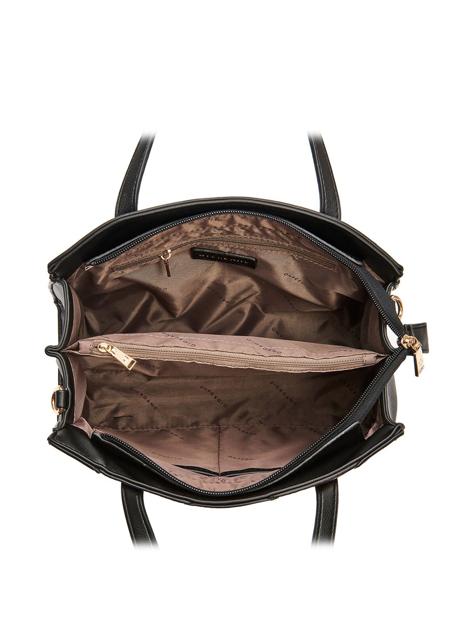 Giordano Blossoms 2020 Black Textured Medium Shoulder Handbag