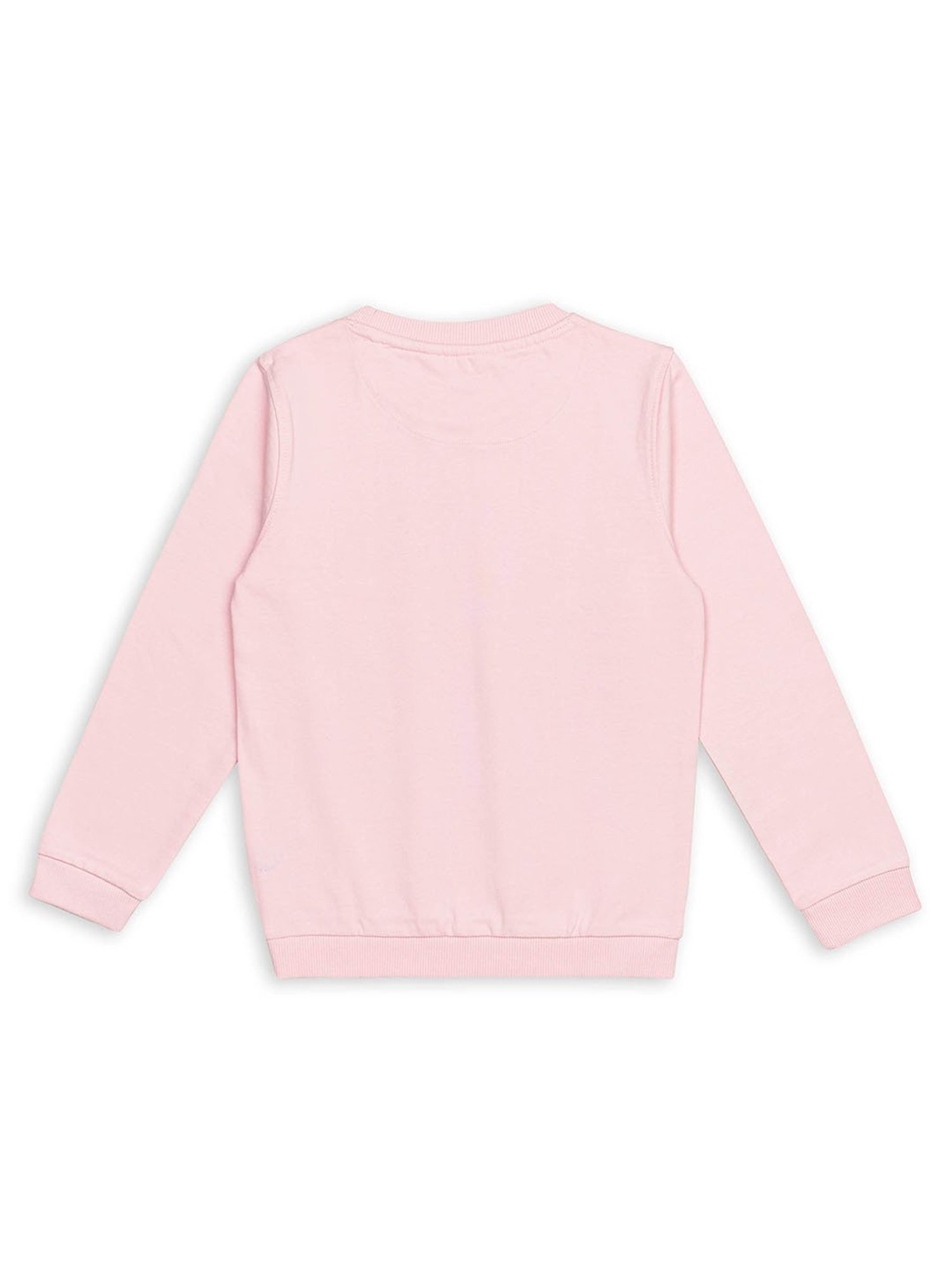 H by Hamleys Girls Light Pink Printed Full Sleeves Sweatshirt