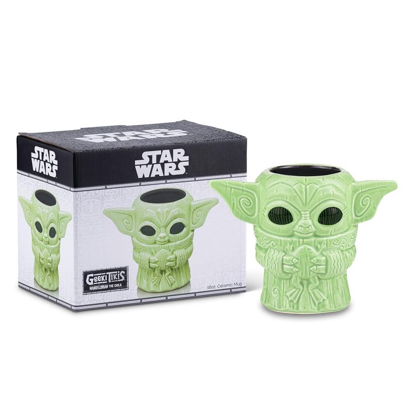 Beeline Creative Geeki Tikis Star Wars: The Mandalorian "Baby Yoda" Mug With Frog | 16 Ounces