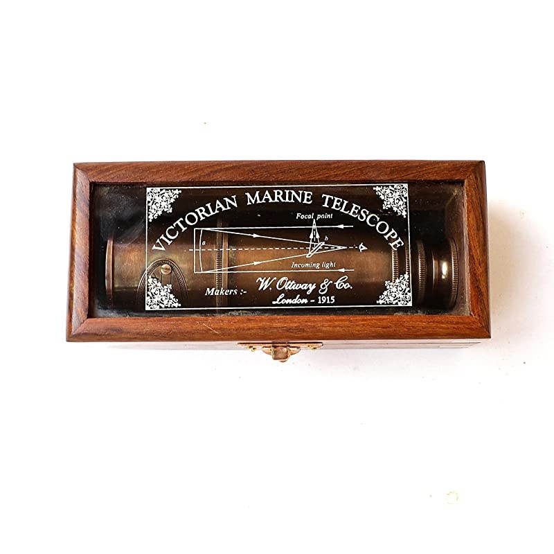 1915 Retro Sailor Marine Telescope Copper Antique Royal Navy Gift Item