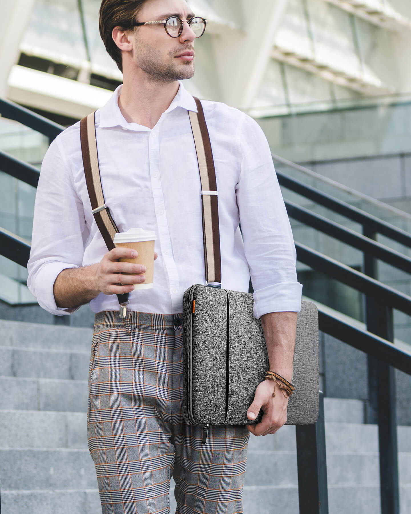 For 15.4-16 Inch MacBook Pro Laptop Sleeve Case Bag with Accessory Pouch - Gray