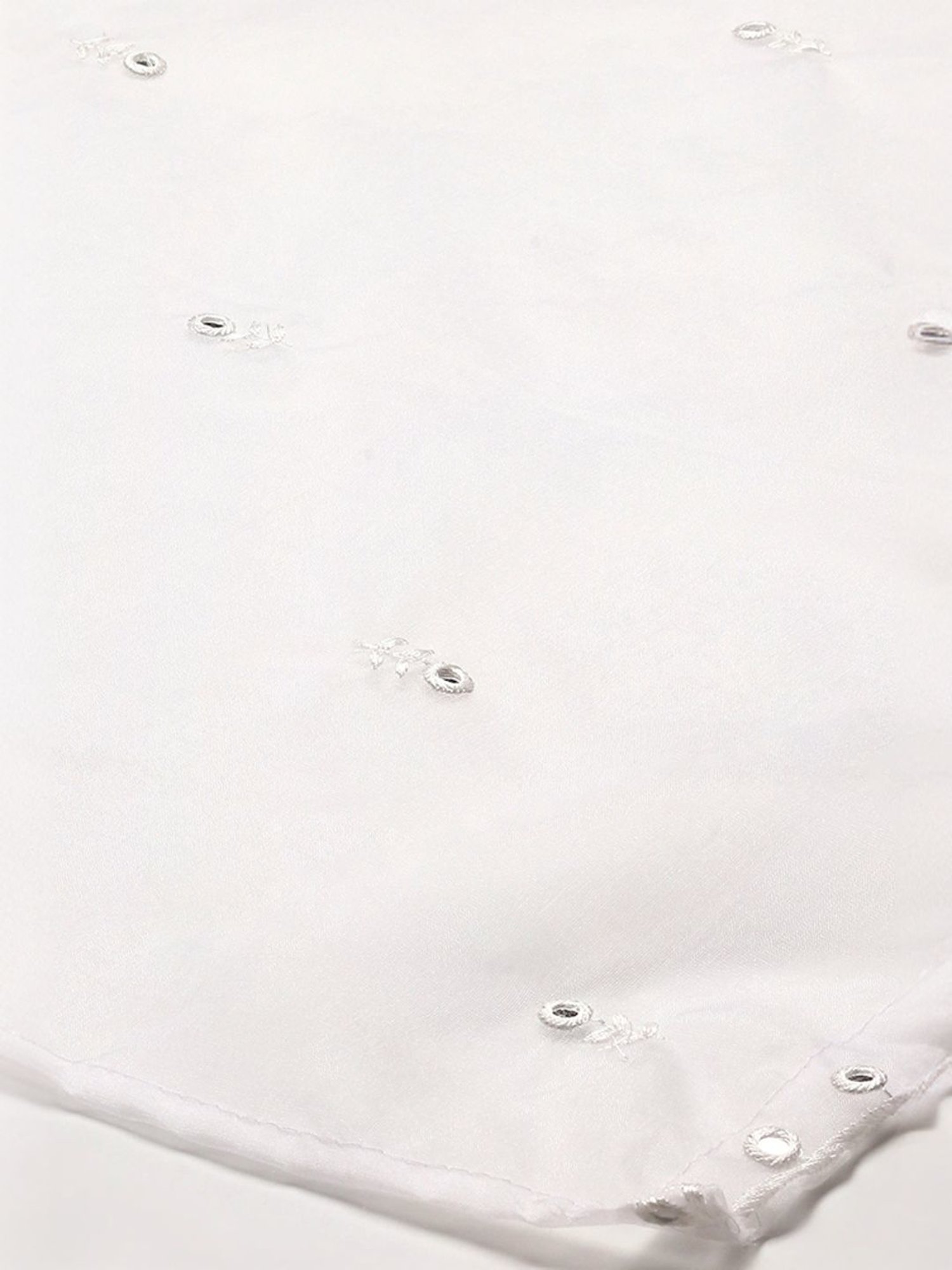 Biba White Embroidered Dupatta