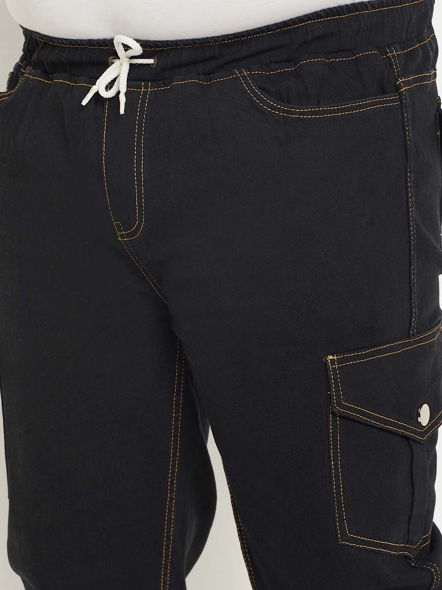 bigbanana Black Regular Fit Plus Size Jogger Jeans