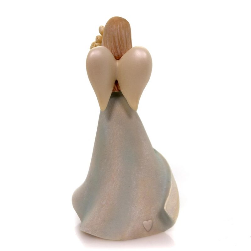 Foundations 4.5" Get Well Mini Angel Figurine Karen Hahn Flowers  -  Decorative Figurines