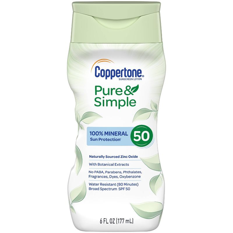 Coppertone Pure & Simple Sunscreen Lotion - SPF 50 - 6 fl oz