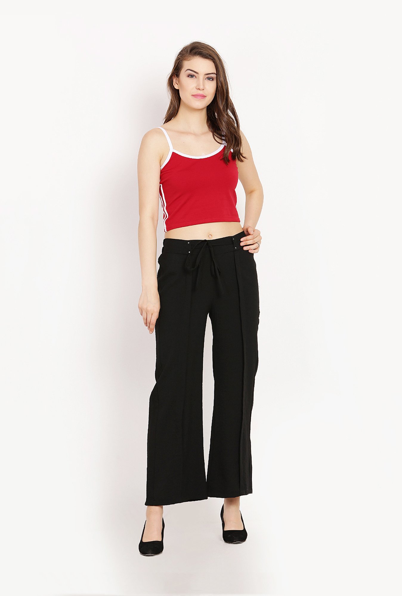 Westwood Black Pleated Palazzo