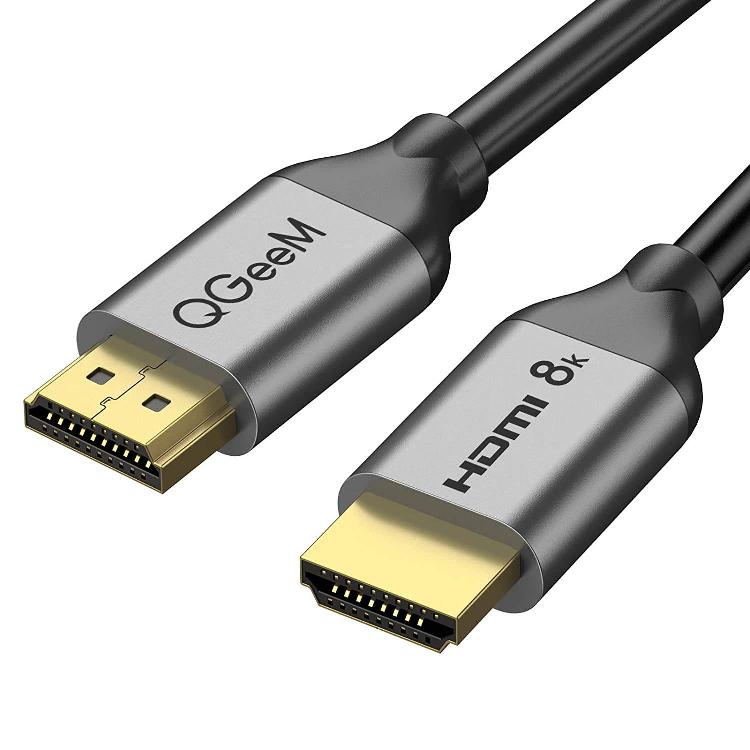 8K HDMI Cable ,QGeeM 6FT 48Gbps Ultra High Speed HDMI Cord,Compatible with Apple TV,Roku,Samsung QLED,Sony LG,Nintendo Switch,Playstation,PS5,PS4,Xbox One Series X,Ultra HD HDMI 2.1 Cable