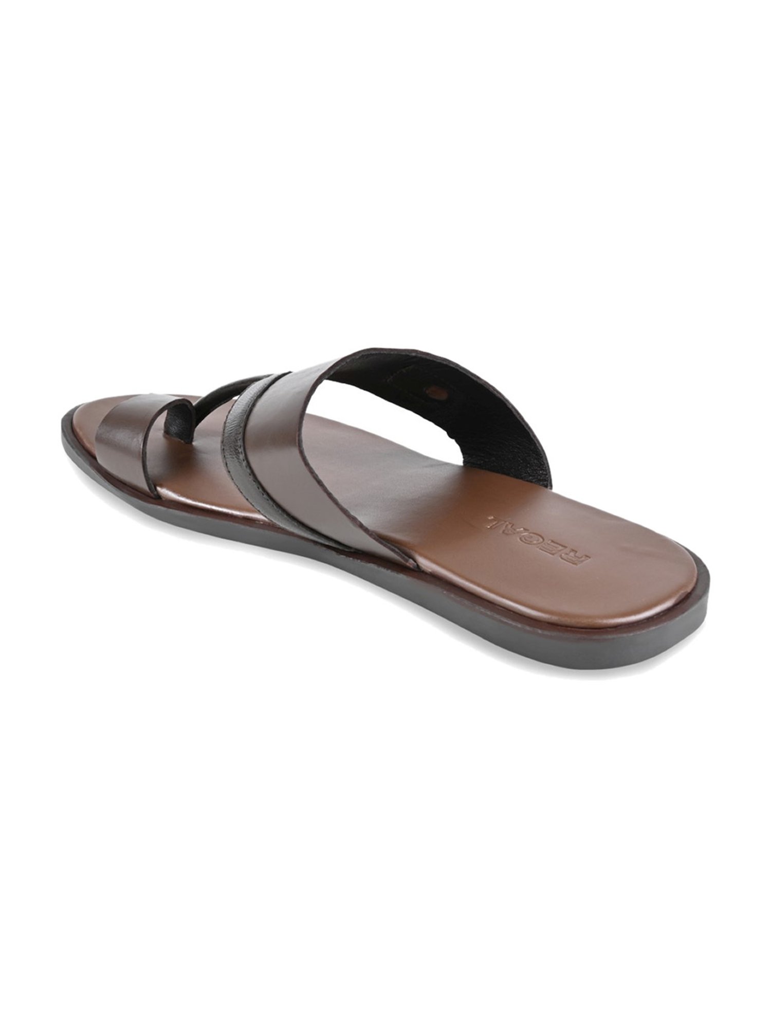 Regal Men's Brown Toe Ring Sandals