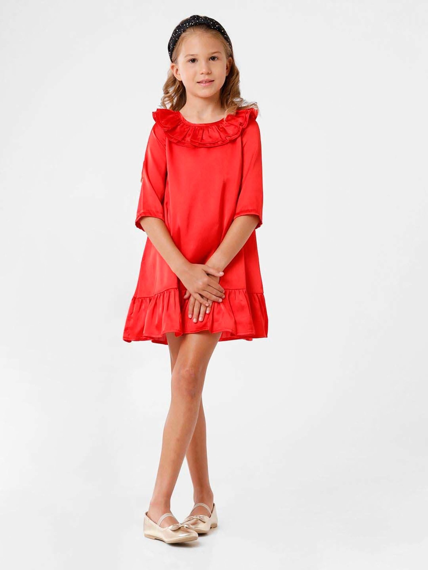 Kate & Oscar Kids Red Regular Fit Dress