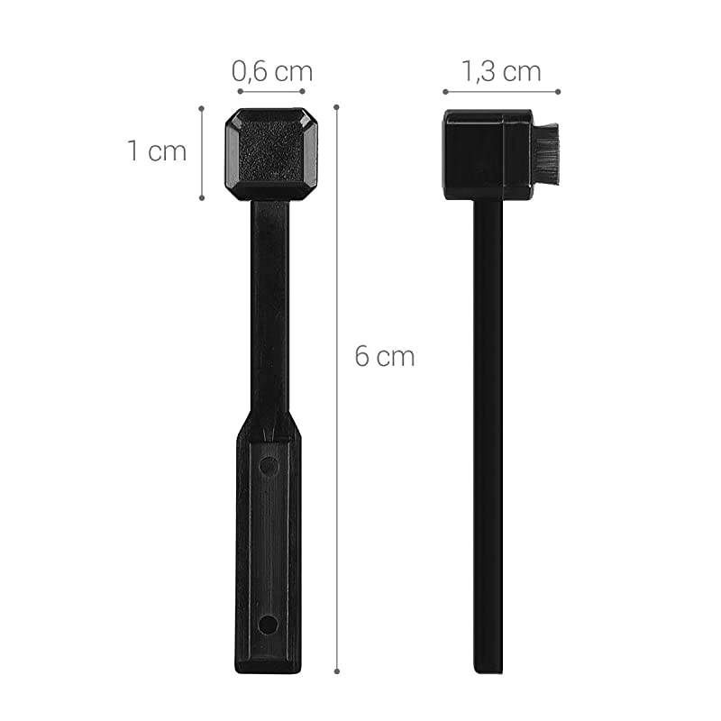 Carbon Fiber Stylus Brush - Velvet Anti Static Cleaning Brush for Vinyl Record Player Turntable Needle - Tool for DJ and Music Lovers - Black