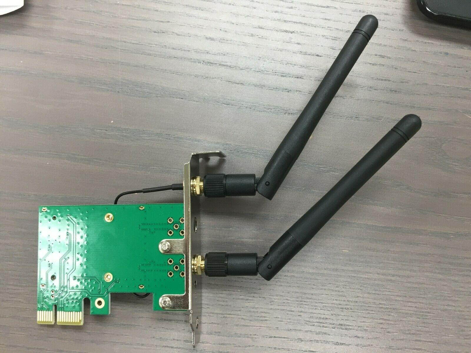 300Mbps Wireless PCI-E X1 WiFi Network Adapter LAN Card for Desktop PC+2 Antenna