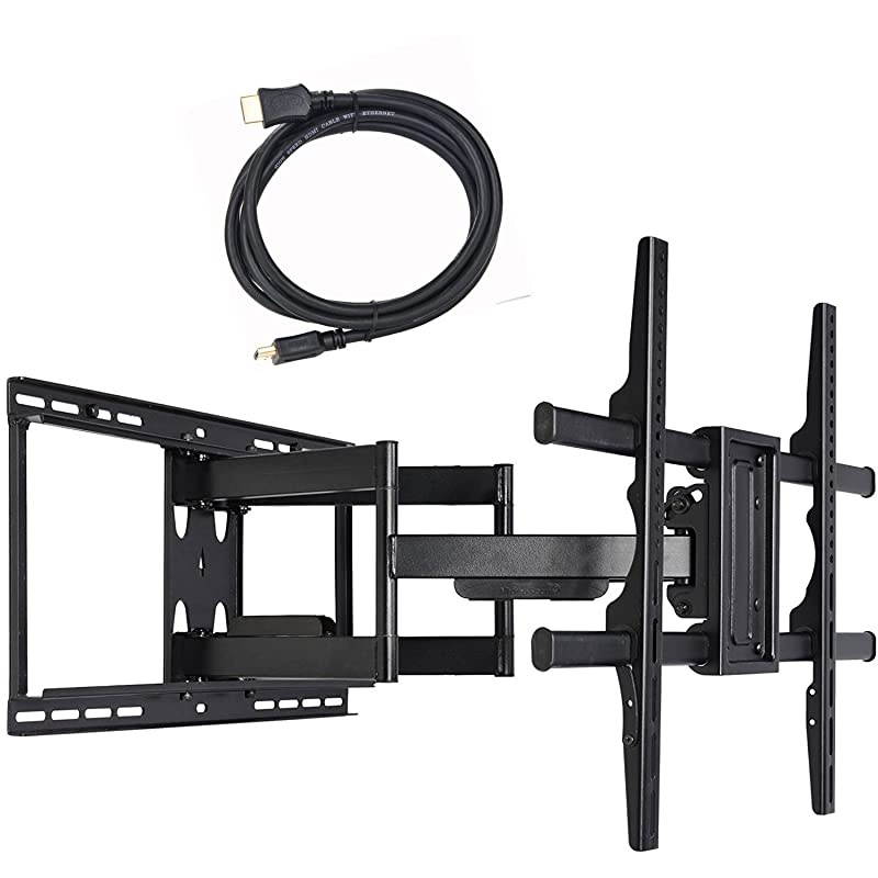 24 inch Extension Full Motion Swivel Articulating TV Wall Mount Bracket for Most 4090 LED LCD OLED Plasma Flat Screen TV with VESA 684x400600x400400x400200x200mm MW480B BCL