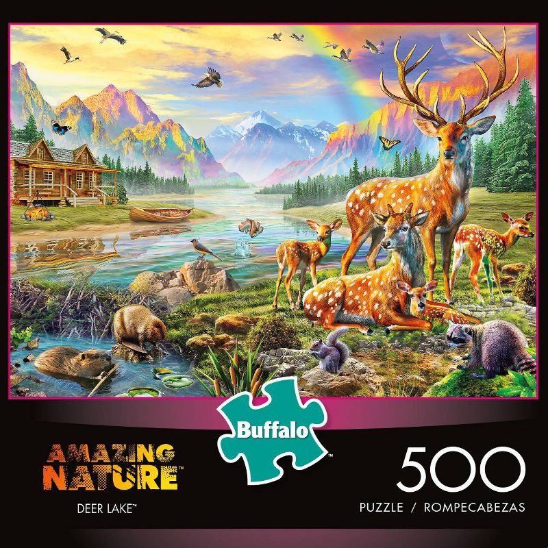 Buffalo Games Amazing Nature: Deer Lake Jigsaw Puzzle - 500pc